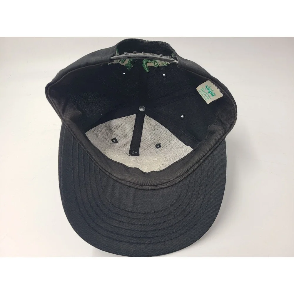 Vintage John Deere Sabre Cut Loose Snapback Hat Cap Lawn Tractor Mower Men Black